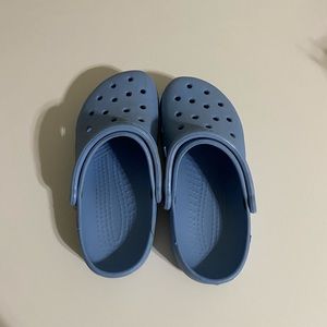 Pastel blue crocs